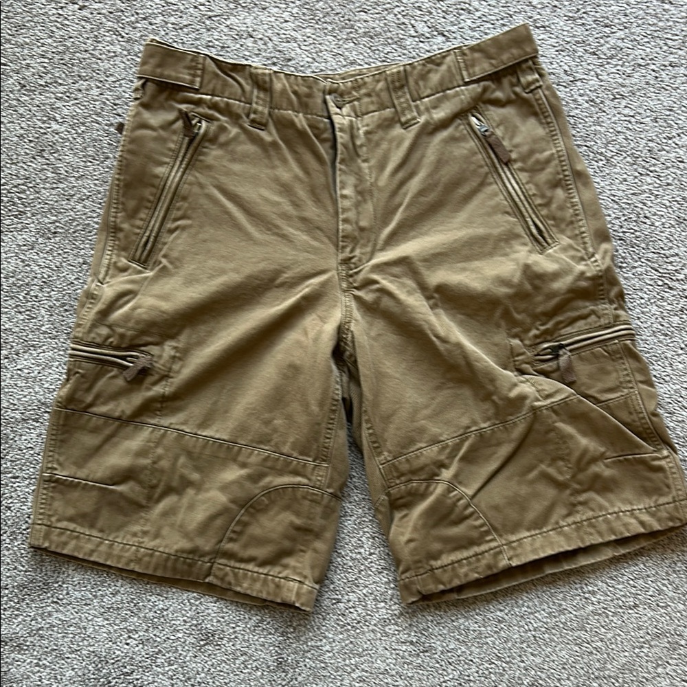 Express Tan Cotton Cargo Shorts